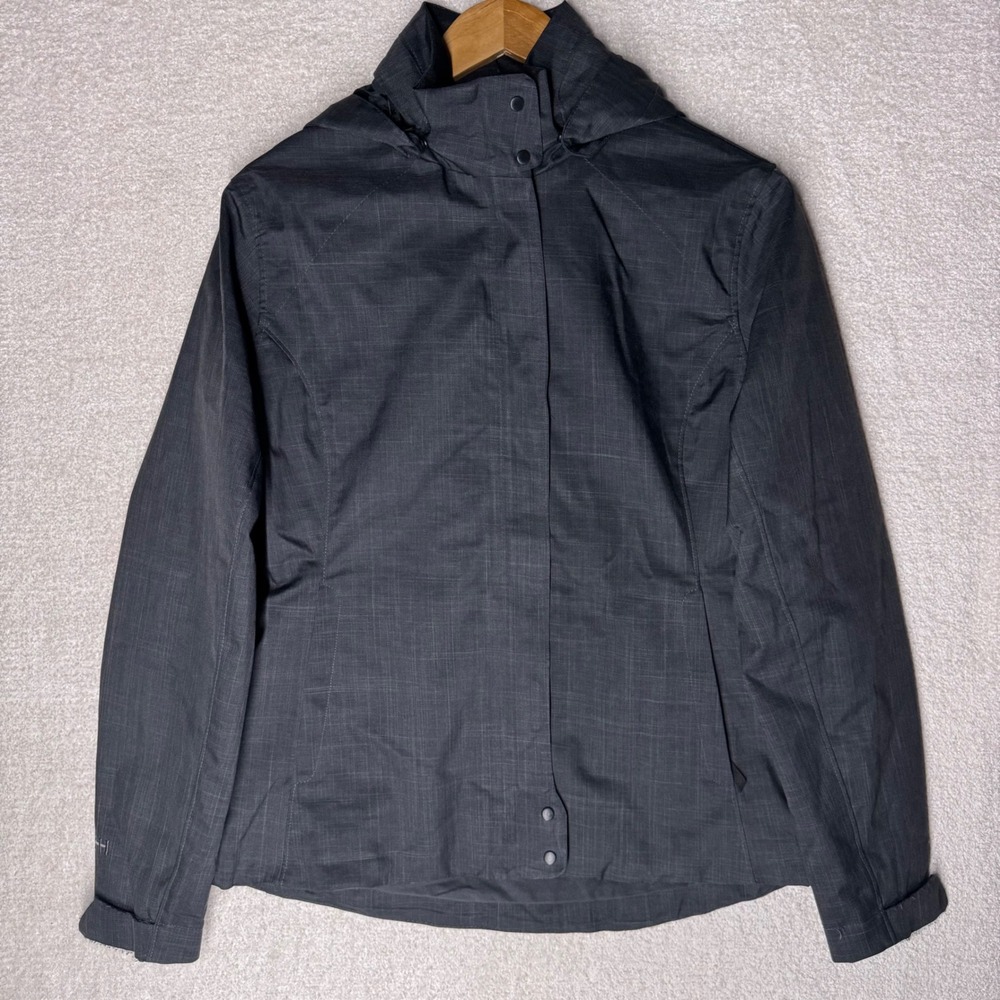 Red House Women's Gray Hooded Rain Jacket Windbreaker Size Small